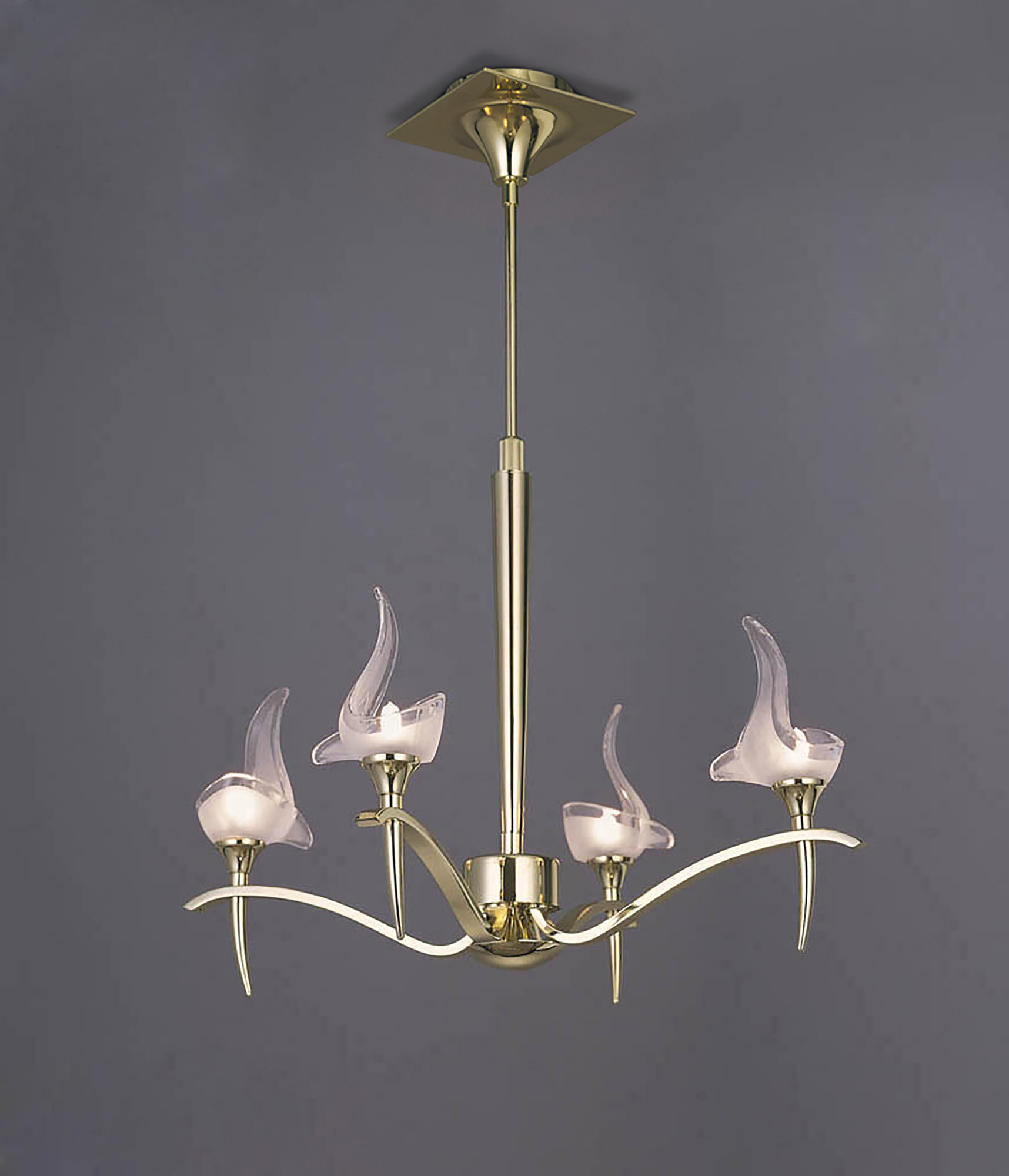 Viena Polished Brass Ceiling Lights Mantra Multi Arm Fittings